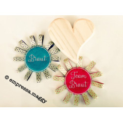 ITH Stickdatei - Orden Anstecker - Junggsellenabschied Braut